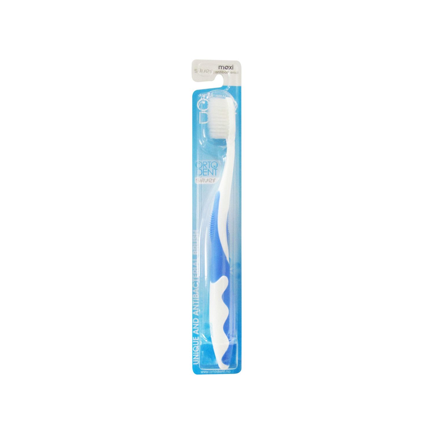 مسواک ارتودنت مدل Silver Maxi مناسب بزرگسالان - رنگ آبی