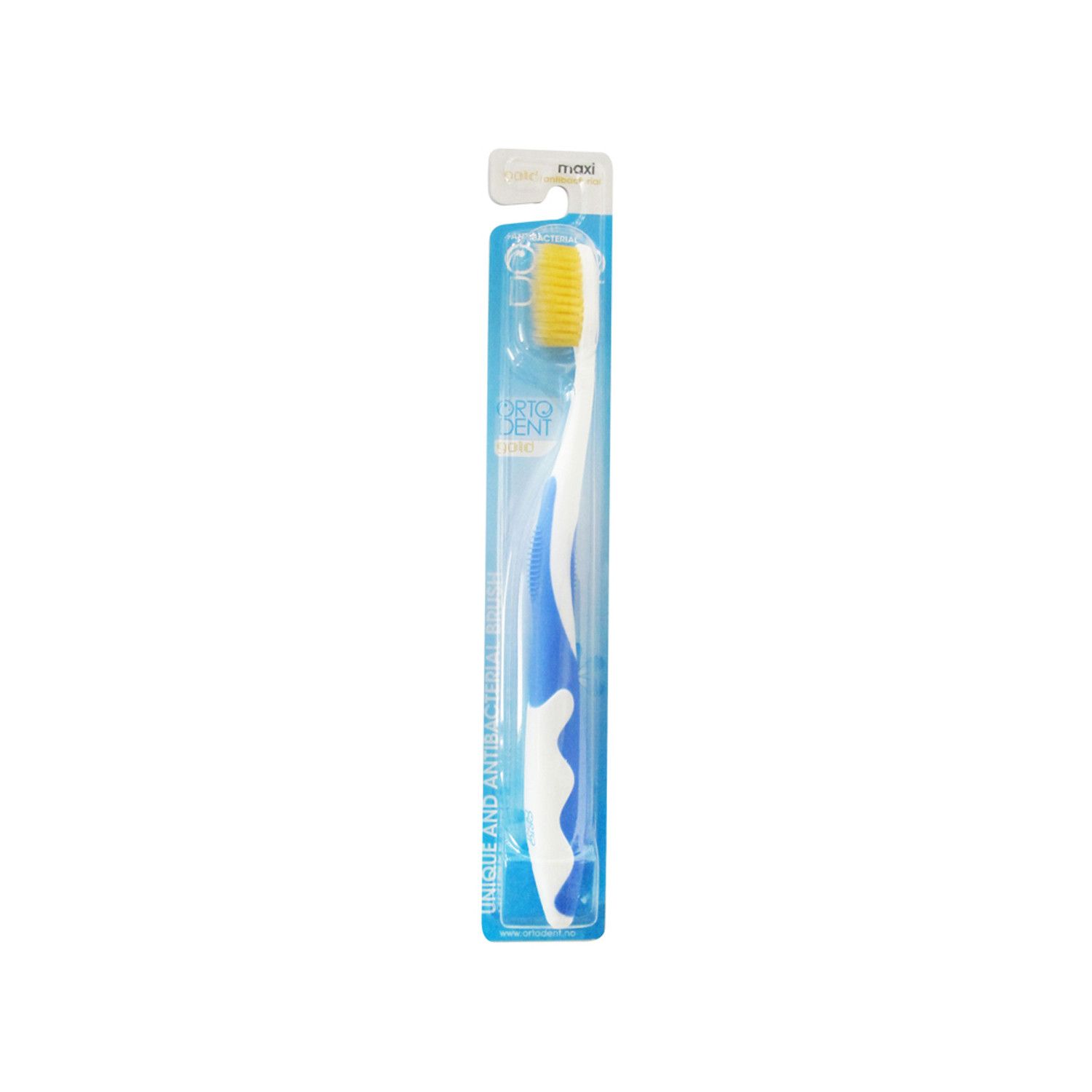 مسواک ارتودنت مدل Gold Maxi مناسب بزرگسالان - رنگ آبی