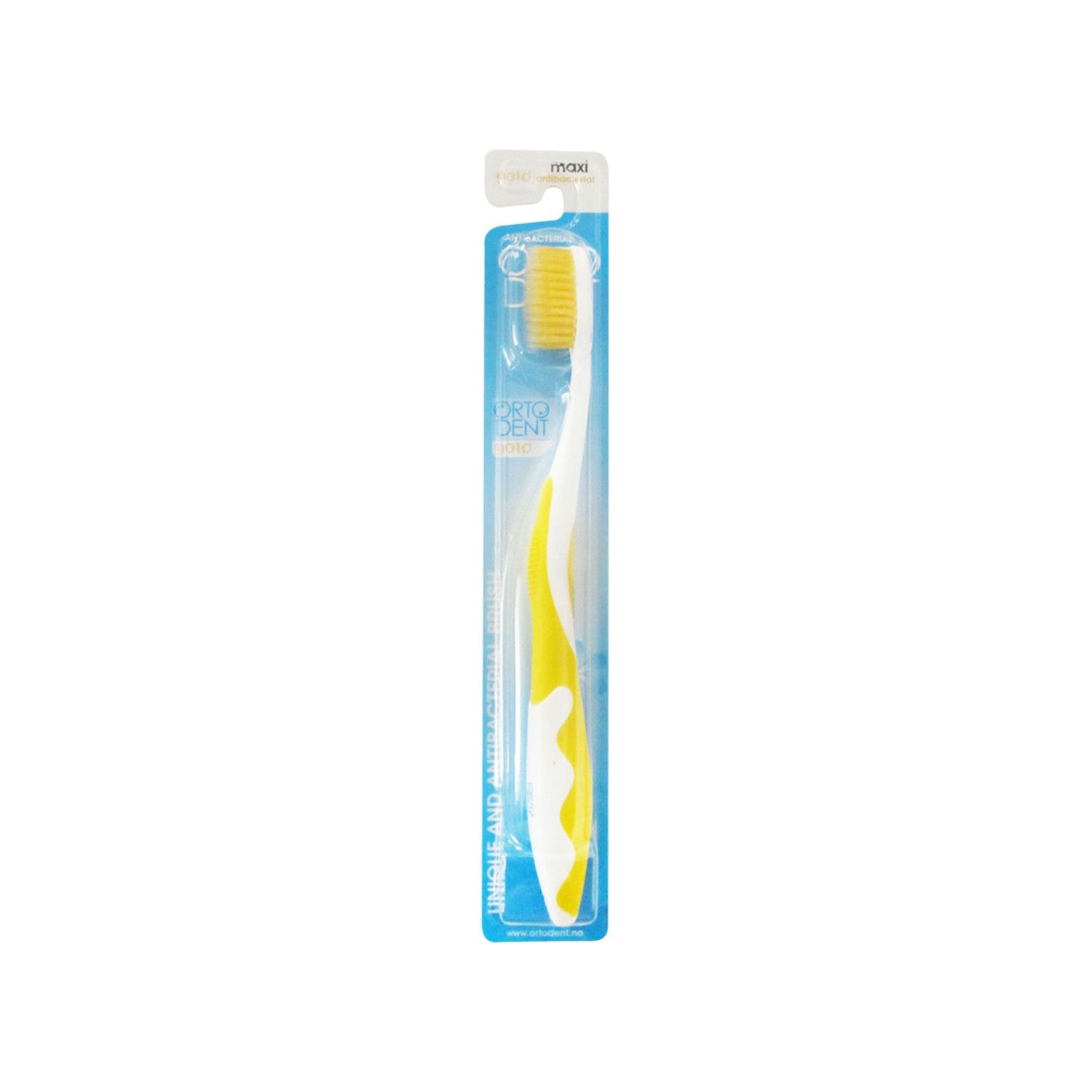مسواک ارتودنت مدل Gold Maxi مناسب بزرگسالان - رنگ زرد
