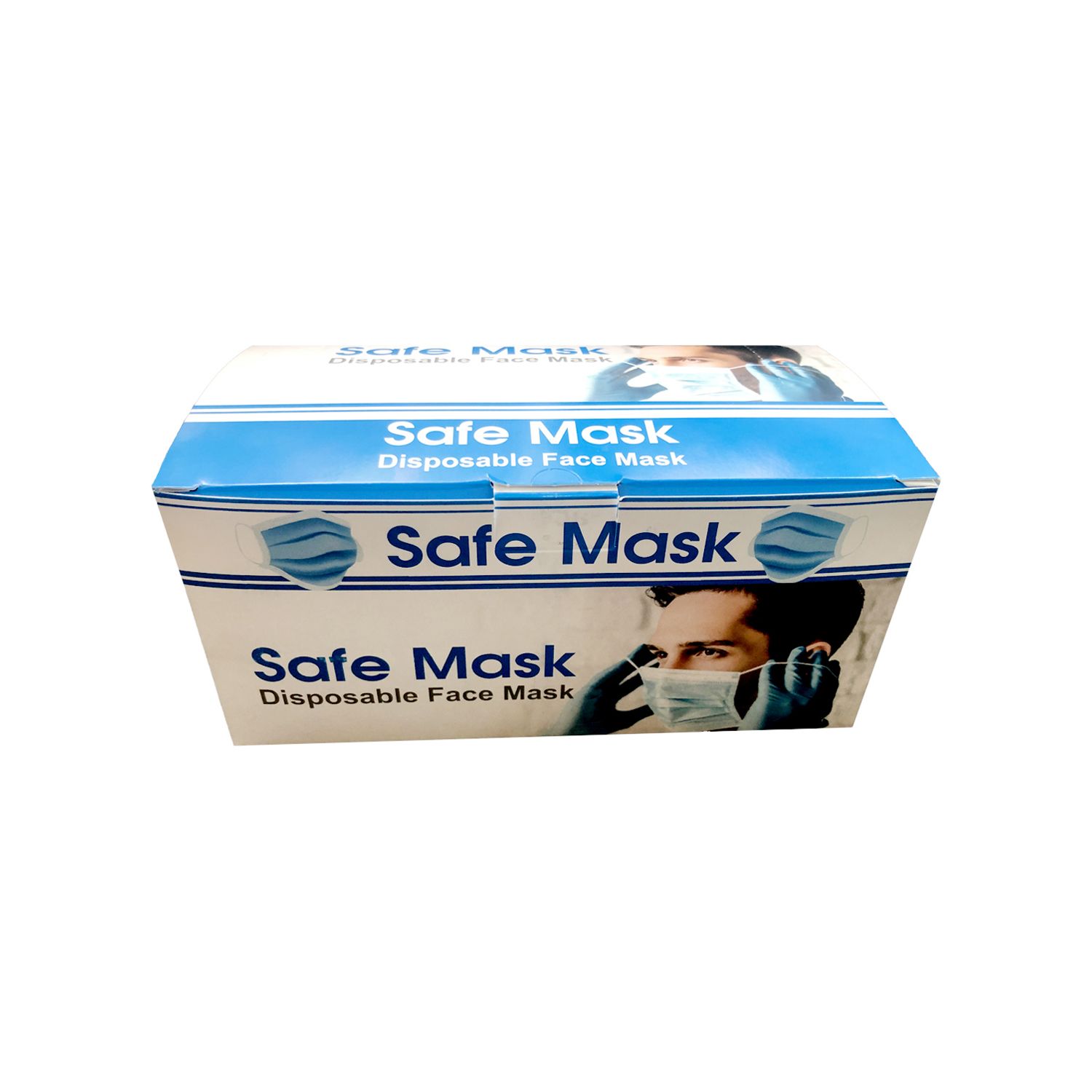 ماسک پزشکی سه لایه سیف ماسک بسته 50 عددی - سفید
