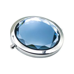 آینه جیبی طرح الماس مدل RD-1 - آبی آسمانی