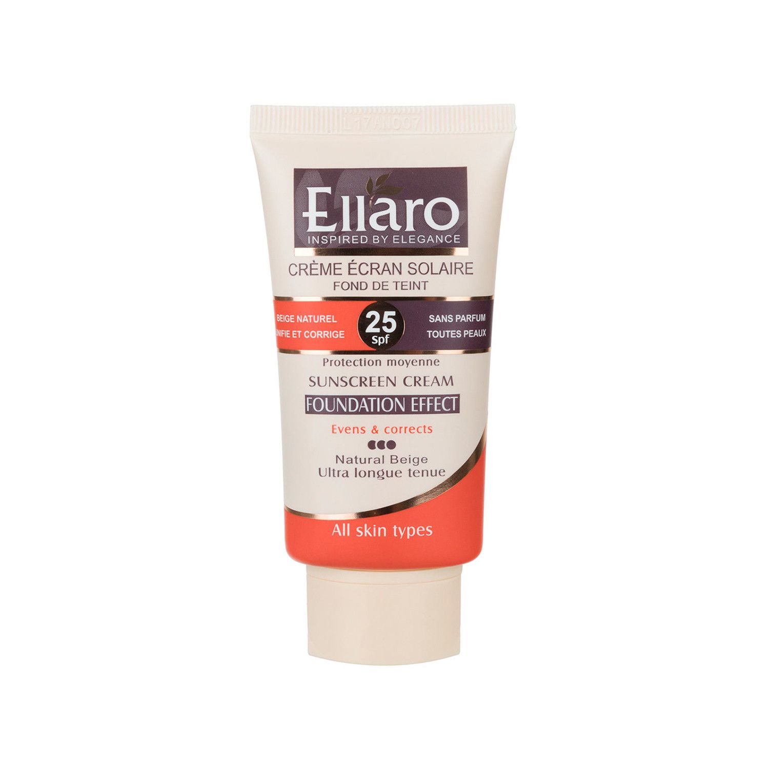کرم ضد آفتاب الارو سری Foundation Effect SPF 25 حجم 40 میلی لیتر - بژ طبیعی