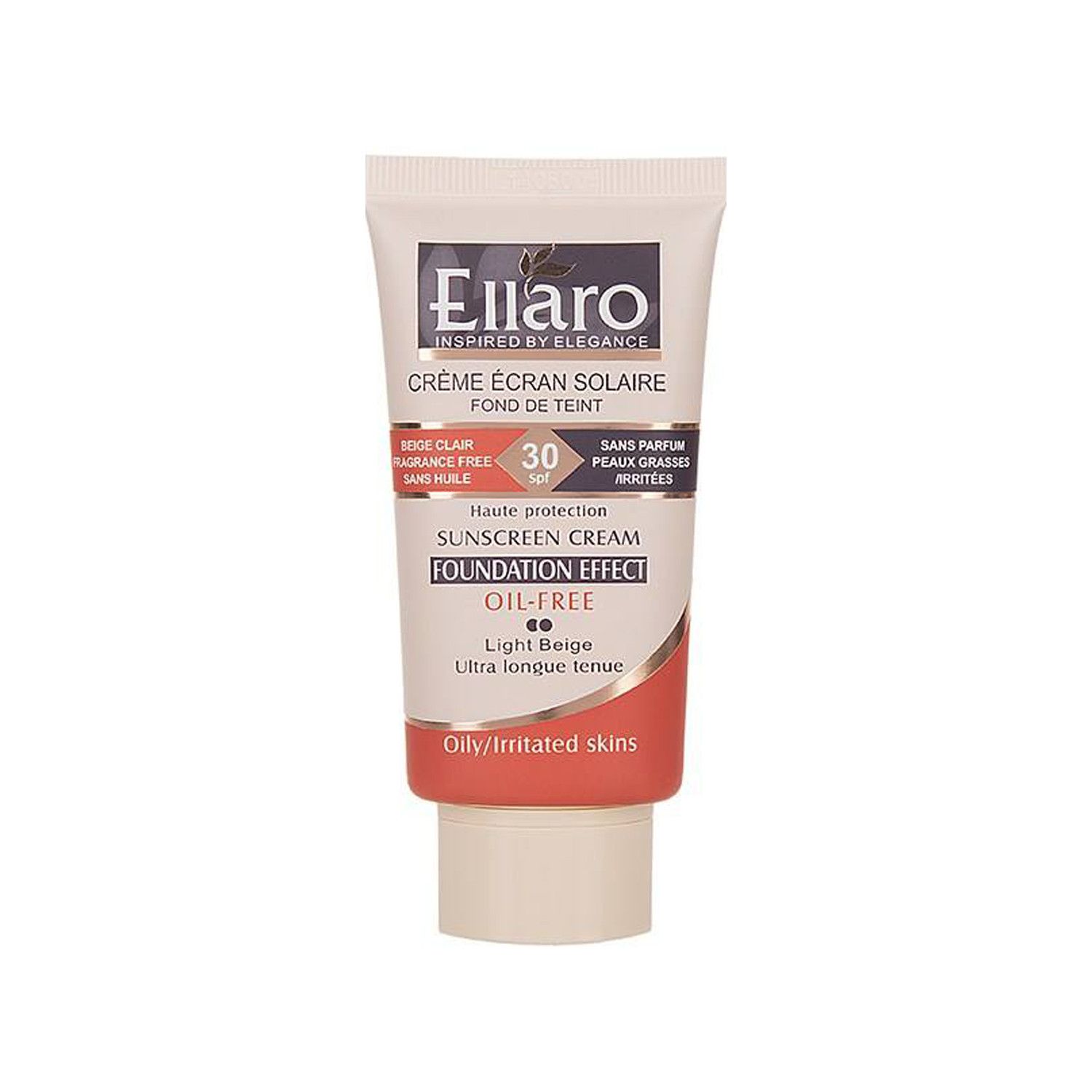 کرم ضد آفتاب فاقد چربی SPF 30 الارو  مناسب پوست های چرب حجم 40 میلی لیتر - بژ روشن