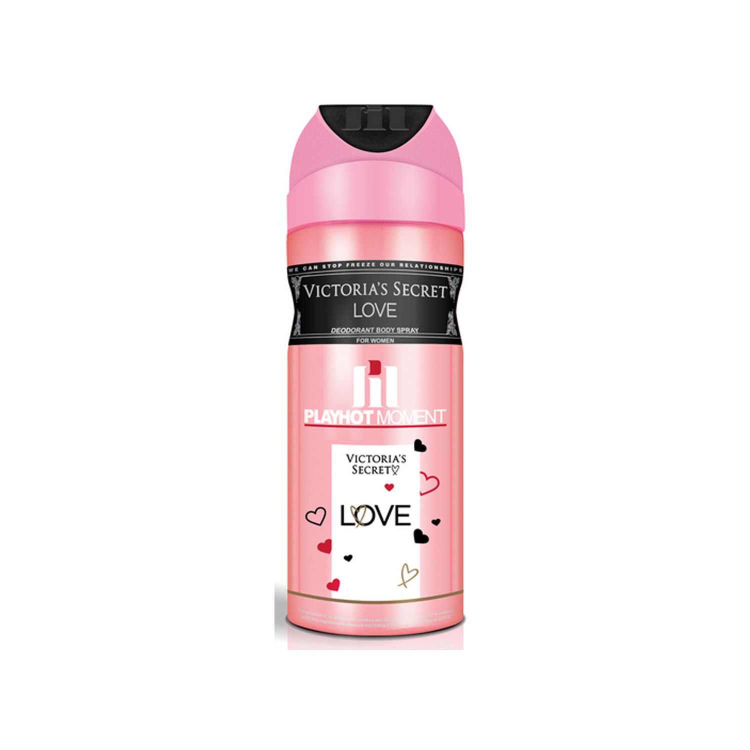 اسپری زنانه پلی هات مومنت مدل Victoria Secret Love EAU DE حجم 200 میلی لیتر
