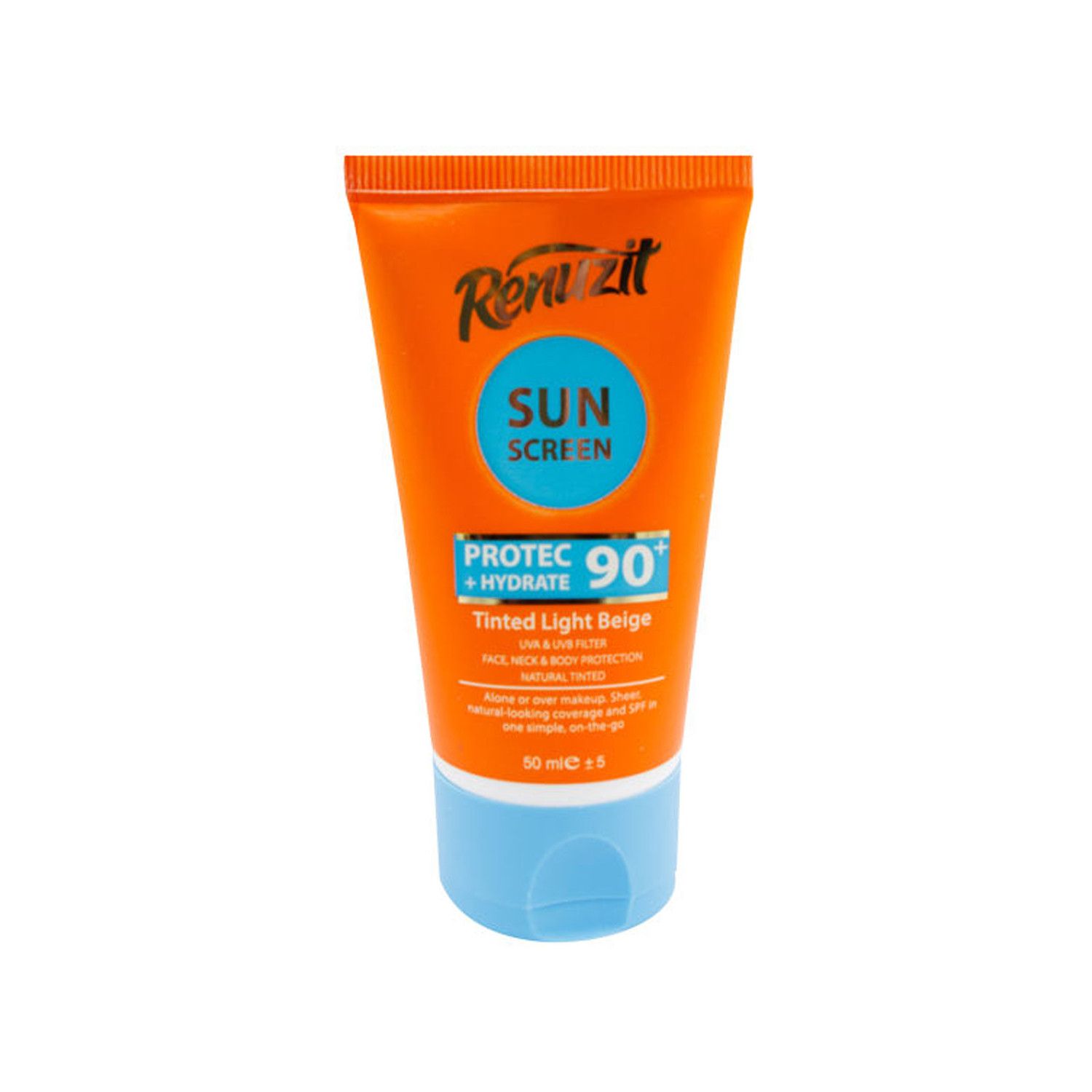 کرم ضد آفتاب رنگی رینوزیت مدل SPF 90 حجم 50 میلی لیتر - بژ روشن