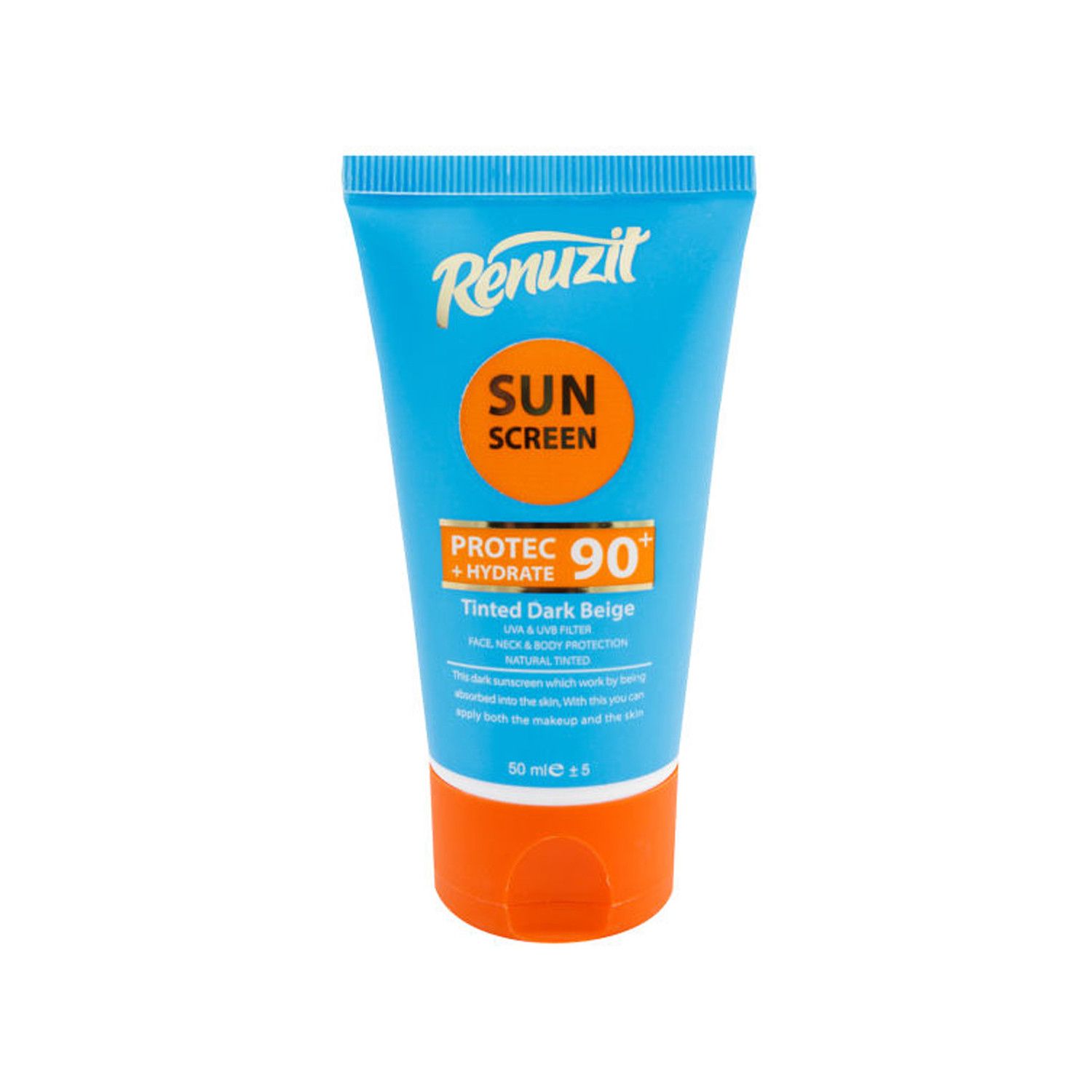 کرم ضد آفتاب رنگی رینوزیت مدل SPF 90 حجم 50 میلی لیتر - بژ تیره