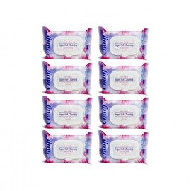 دستمال مرطوب چانف مدل Super Soft-X2 بسته 42 عددی مجموعه 8 عددی