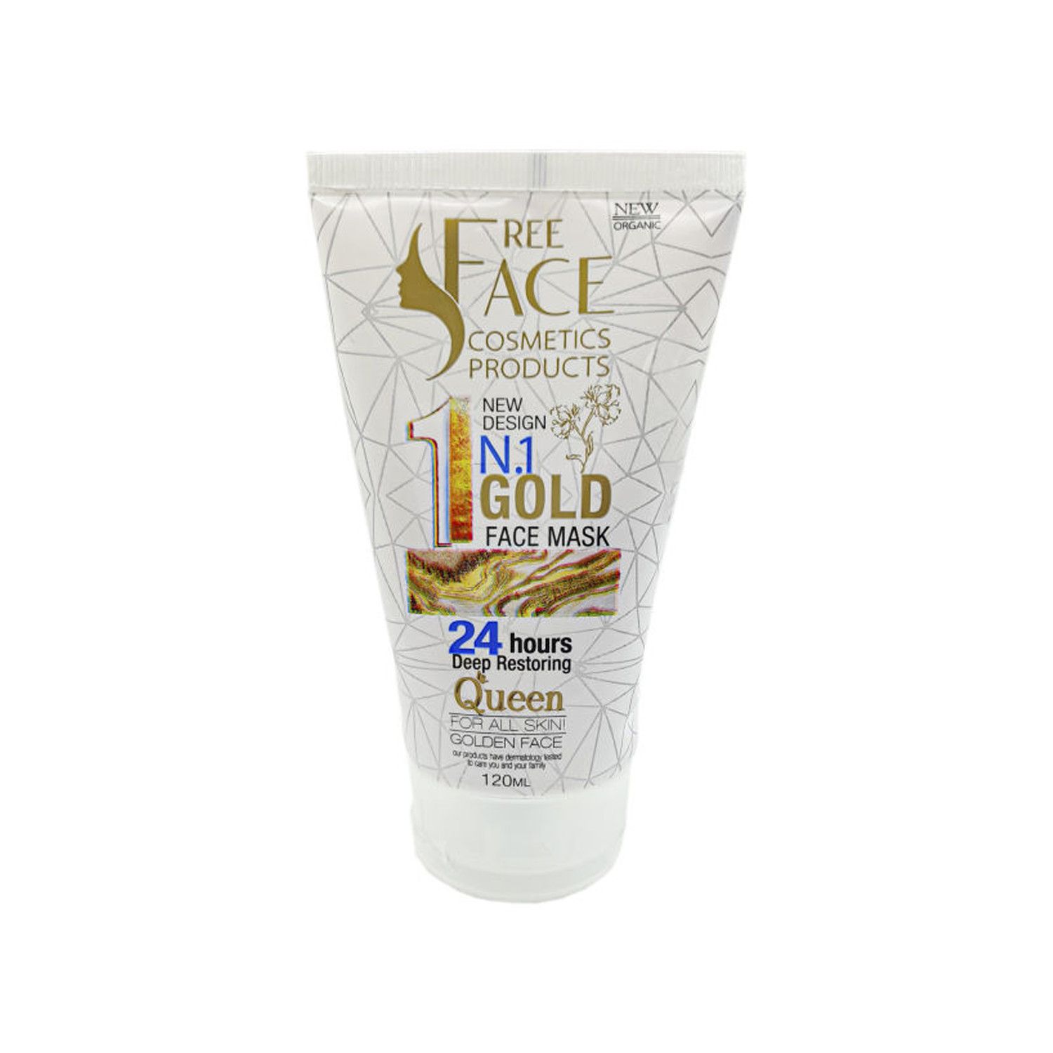ماسک صورت فری فیس مدل Gold حجم 120 میلی لیتر