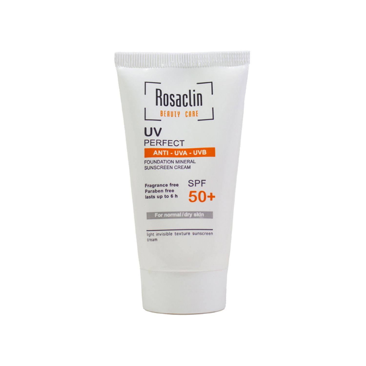 کرم ضد آفتاب رزاکلین مدل Normal & Dry Skin SPF50 حجم 40 میلی لیتر - بی رنگ
