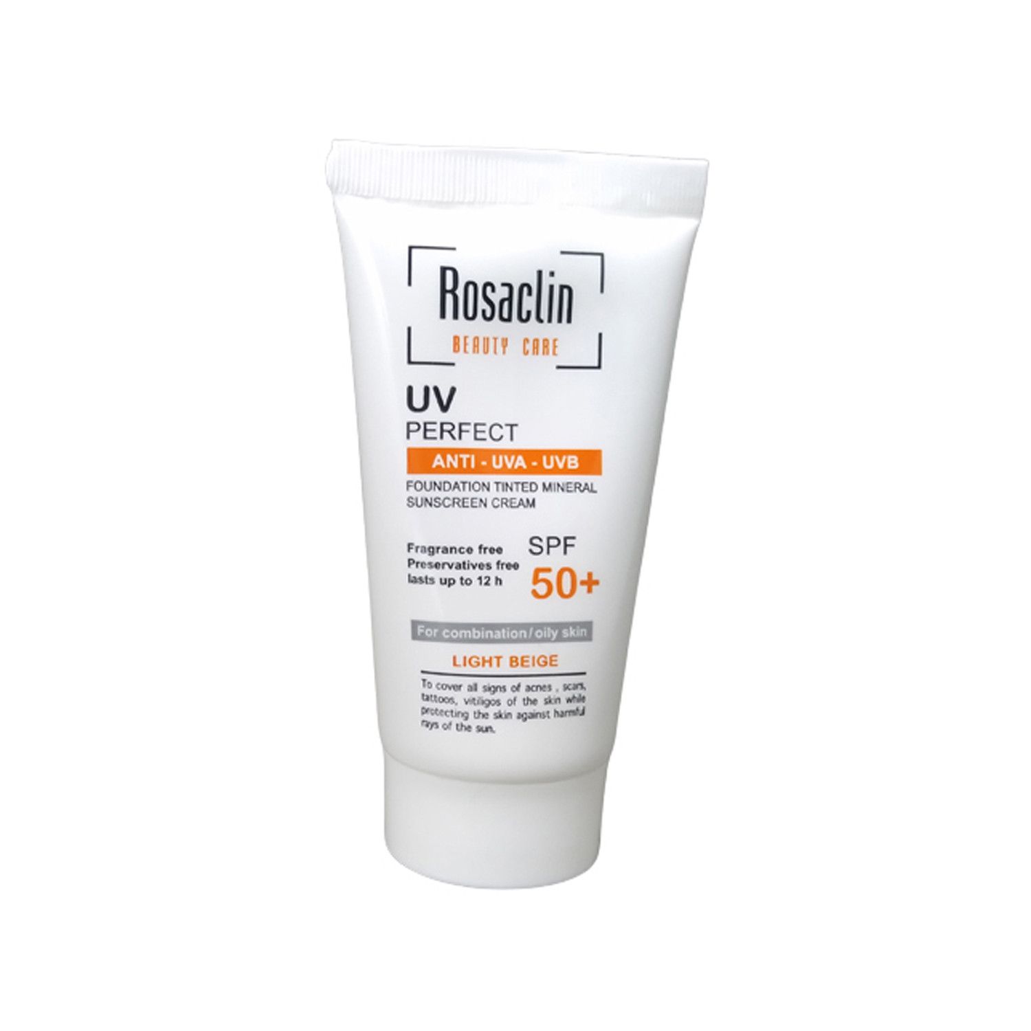 کرم ضد آفتاب رزاکلین مدل Oily Skin SPF50 حجم 40 میلی لیتر - بژ روشن
