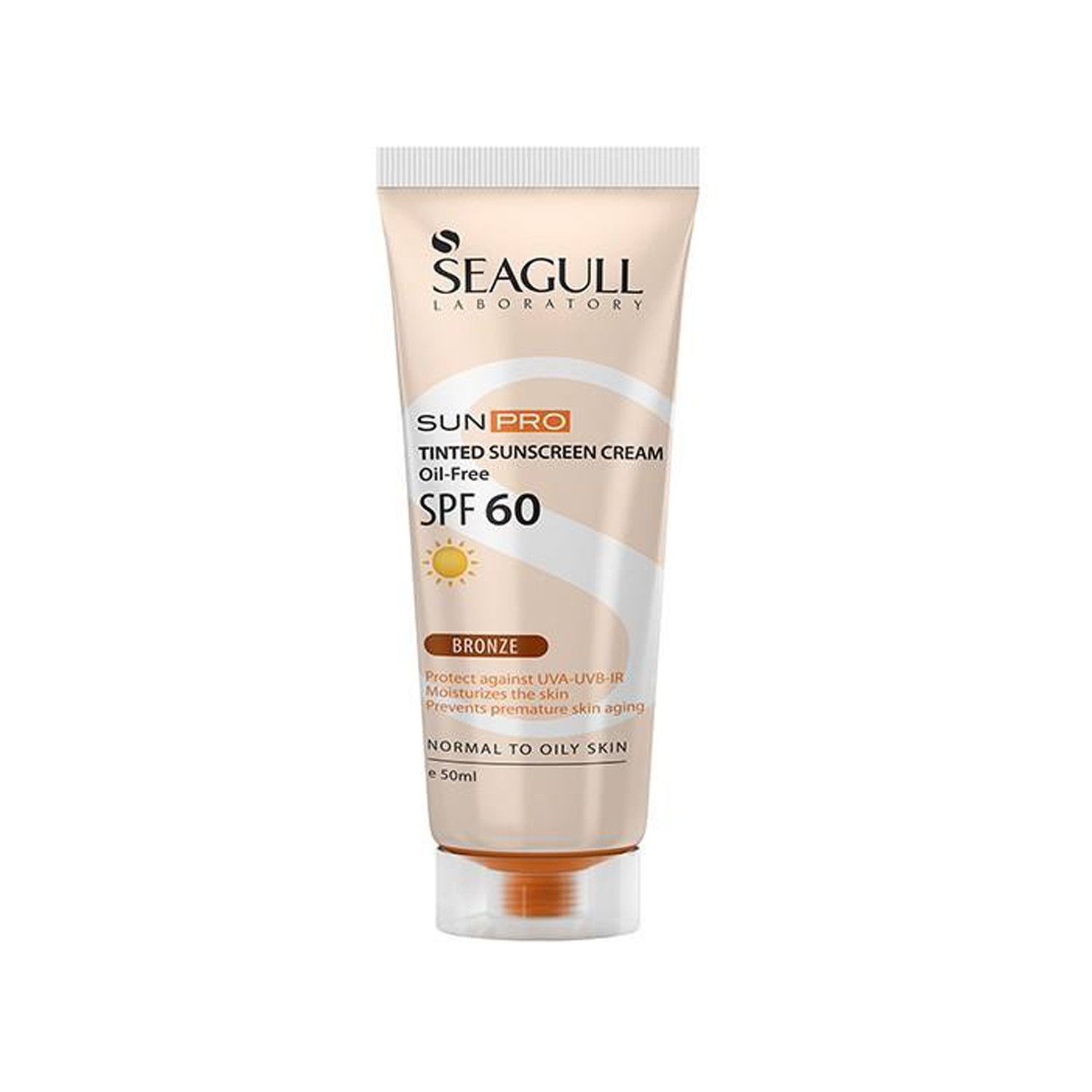 کرم ضد آفتاب فاقد چربی سی گل Sunpro SPF 60 حجم 50 میلی لیتر - برنز