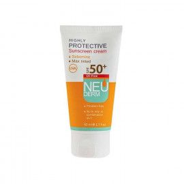 کرم ضد آفتاب فاقد چربی نئودرم مدل Highly Protective Max Tinted SPF50 مناسب پوست چرب و مختلط حجم 50 میلی لیتر - بژ تیره