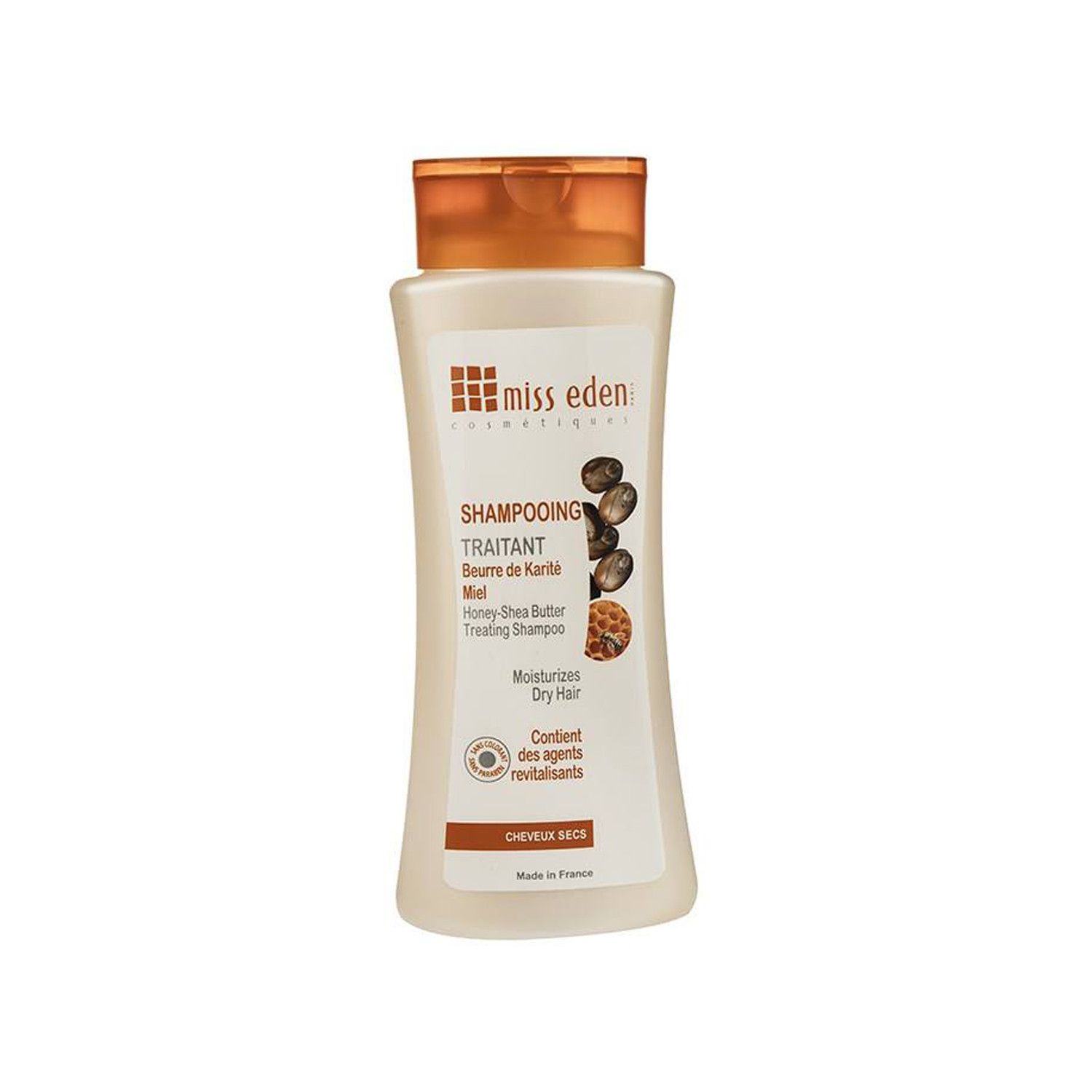 شامپو مرطوب کننده میس ادن مدل Honey & Shea Butter مناسب موهای خشک حجم 250 میلی لیتر