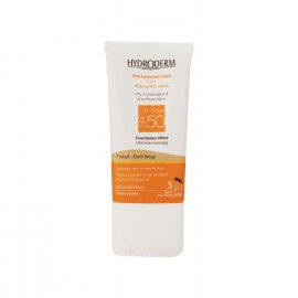 کرم ضد آفتاب فاقد چربی 2In1 هیدرودرم SPF50 حجم 40 میلی لیتر - بژ صدفی