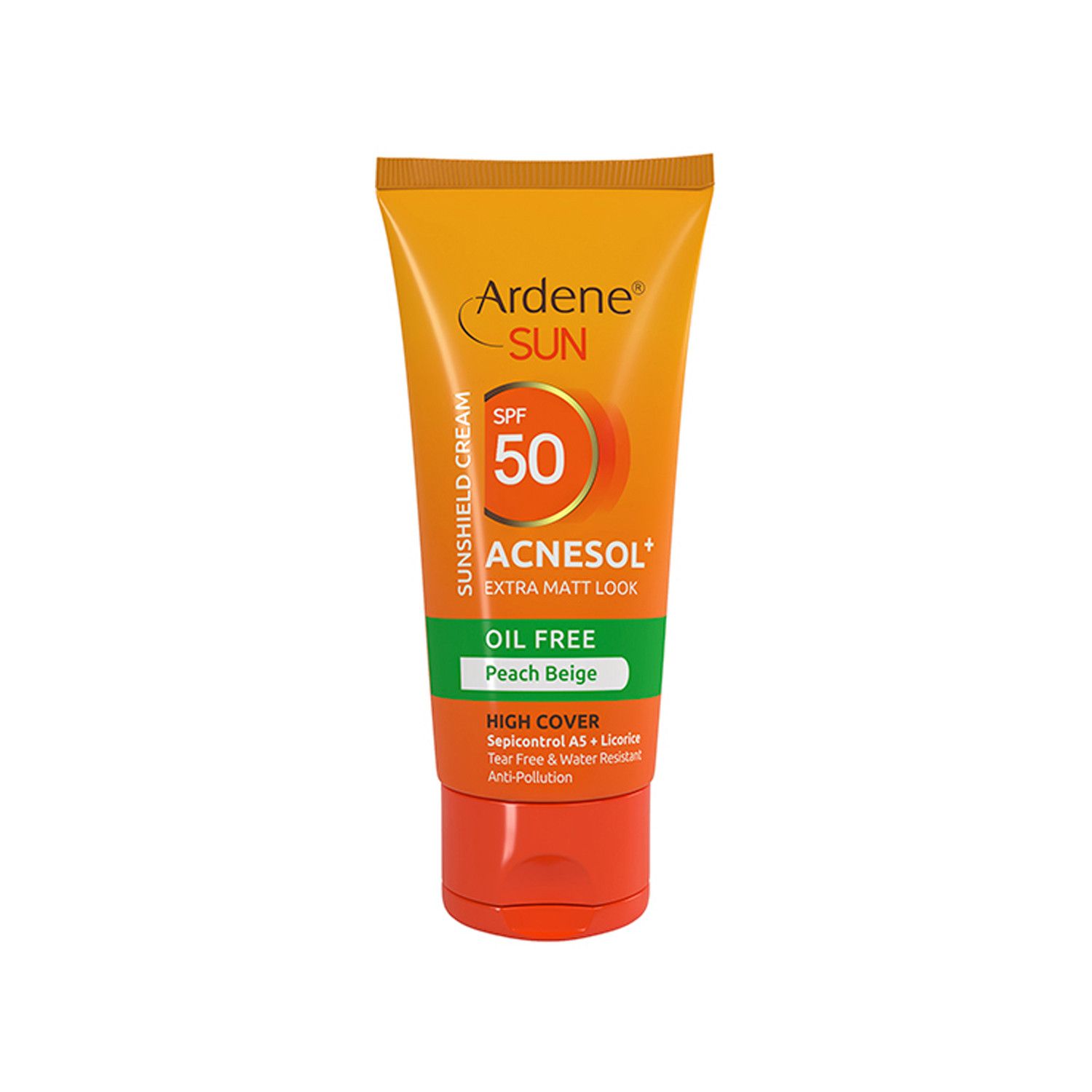کرم ضد آفتاب فاقد چربی آردن مدل Acnesol SPF50 وزن 50 گرم - بژ هلویی