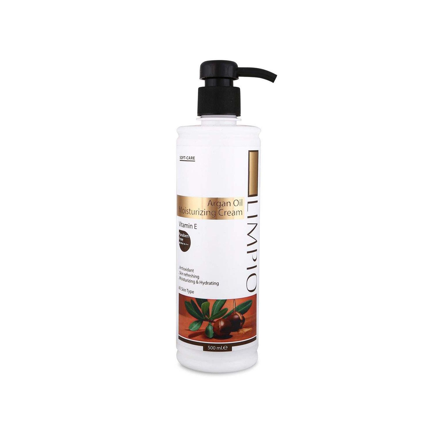 کرم مرطوب کننده پمپی لیمپیو مدل Argan حجم 500 میلی لیتر