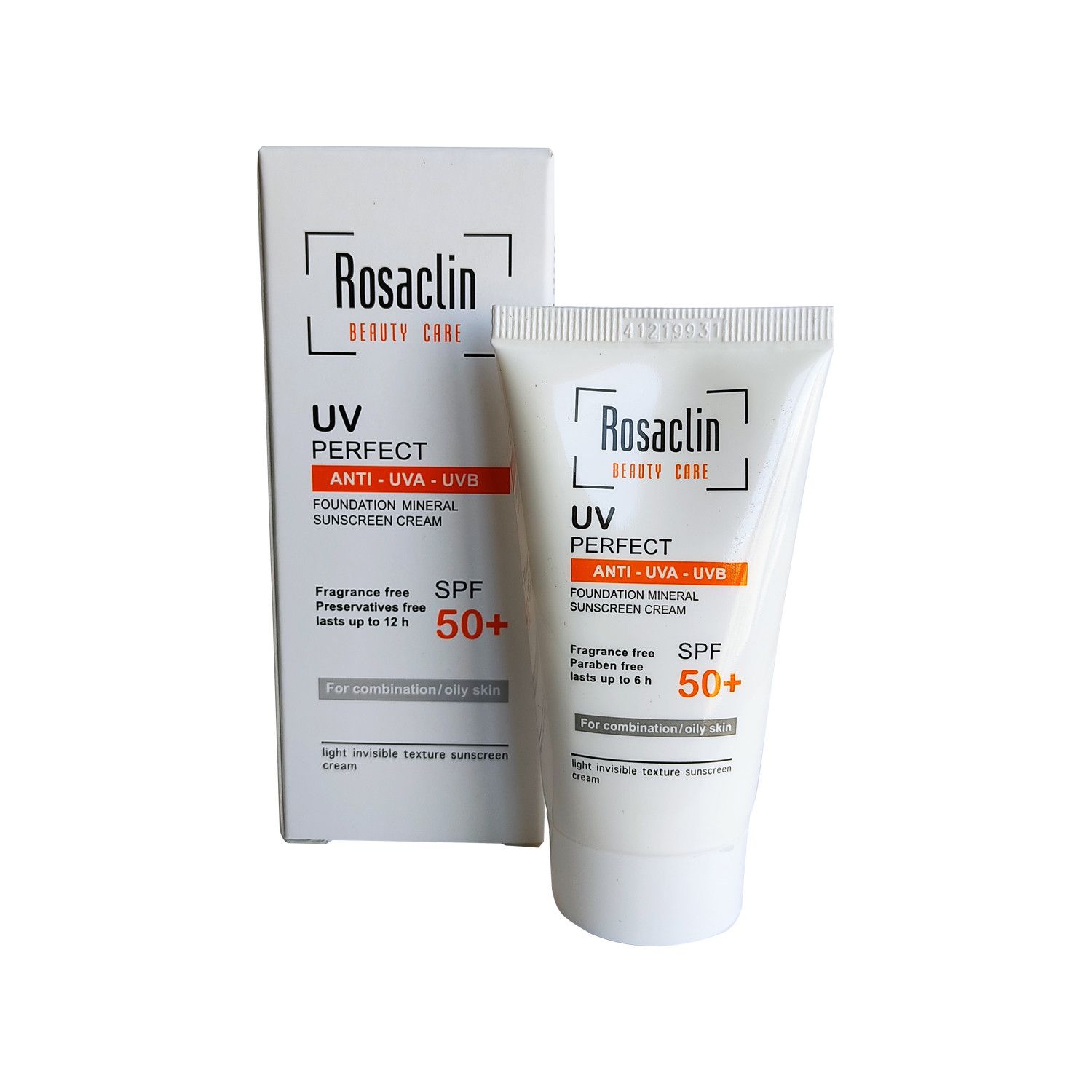 کرم ضد آفتاب SPF 50 رزاکلین مناسب پوست های چرب و مختلط حجم 40 میلی لیتر - بی رنگ