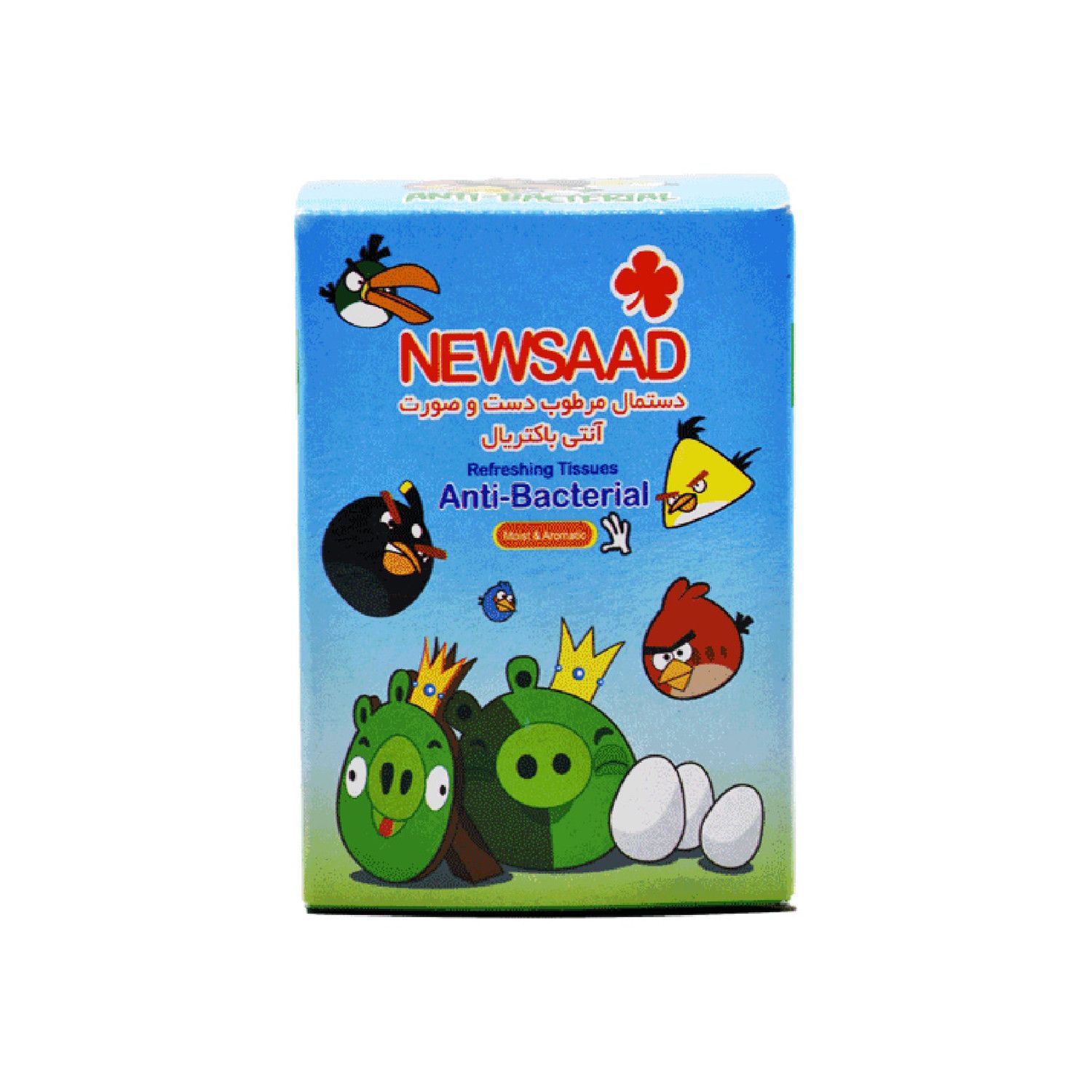 دستمال مرطوب دست و صورت نیوساد مدل Angry Birds بسته 12 عددی