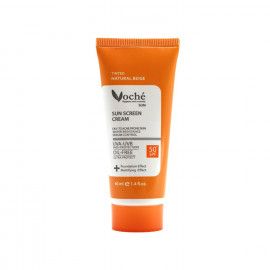 کرم ضد آفتاب وچه SPF50 مناسب پوست های چرب و مستعد آکنه حجم 40 میلی لیتر - بژ طبیعی