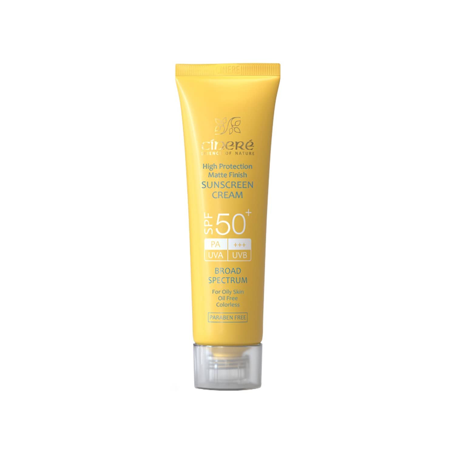کرم ضد آفتاب سینره SPF 50 مناسب پوست های چرب حجم 50 میلی لیتر - بی رنگ