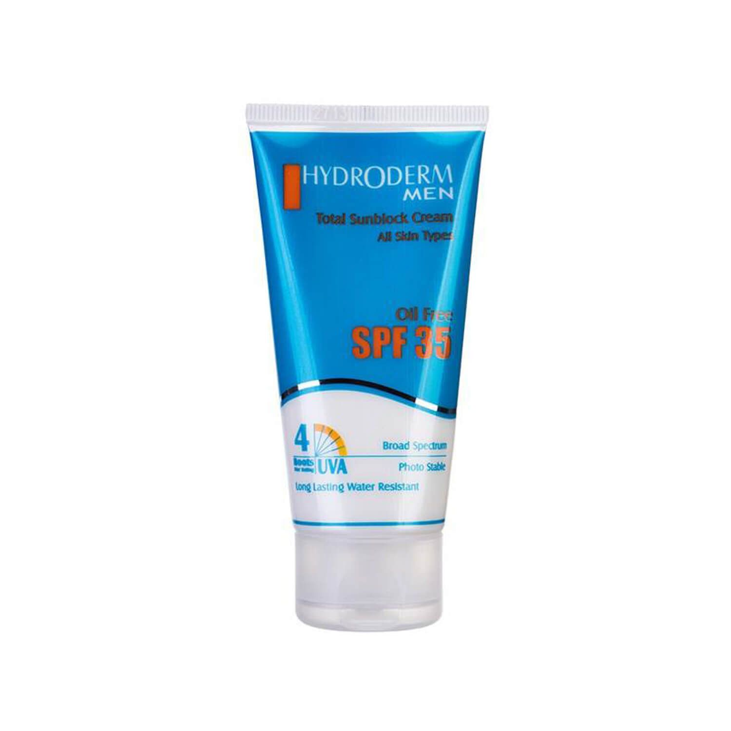 کرم ضد آفتاب مردانه هیدرودرم مدل All Skin Types SPF35 حجم 50 میلی لیتر - بی رنگ