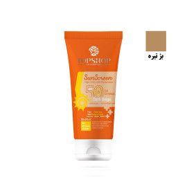 کرم ضد آفتاب تاپ شاپ مدل SPF 50 حجم 50 میلی لیتر - بژ تیره