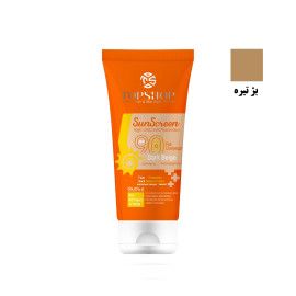 کرم ضد آفتاب تاپ شاپ مدل SPF 90 حجم 50 میلی لیتر - بژ تیره