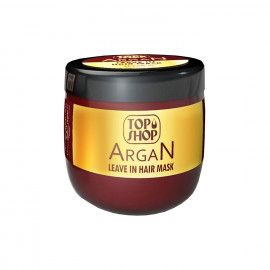 ماسک مو بدون آبکشی مغذی تاپ شاپ حاوی روغن آرگان حجم 500 میلی لیتر