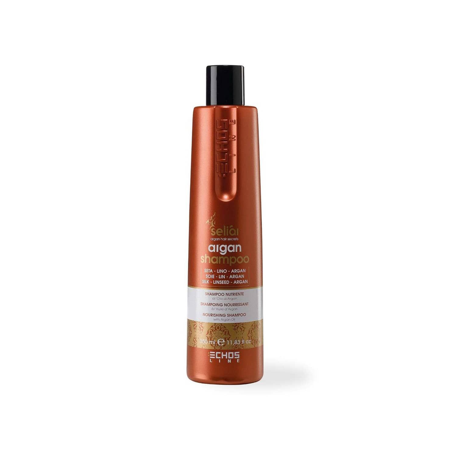 شامپو تغذیه کننده مو اچ اس لاین مدل argan حجم 350 میلی لیتر