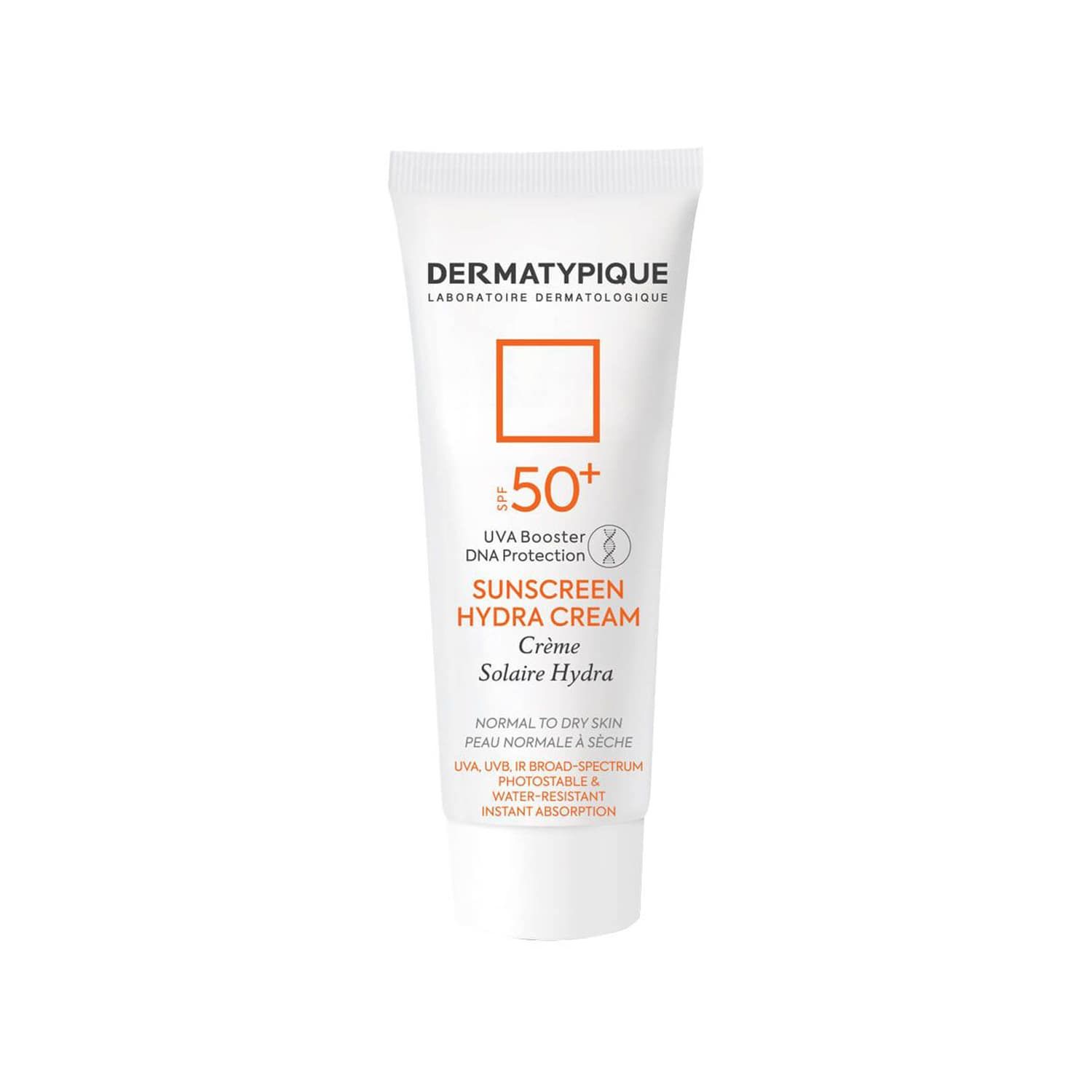 کرم ضد آفتاب هیدرا درماتیپیک SPF50 مناسب پوست های نرمال تا خشک حجم 50 میلی لیتر - بی رنگ