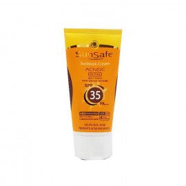 کرم ضد آفتاب فاقد چربی سان سیف مدل SPF 35 مناسب پوست چرب حجم 50 میلی لیتر - بژ متوسط