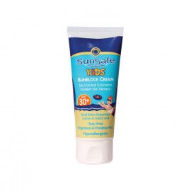 کرم ضد آفتاب کودکان سان سیف SPF 30 فاقد جاذب های شیمیایی حجم 50 میلی لیتر