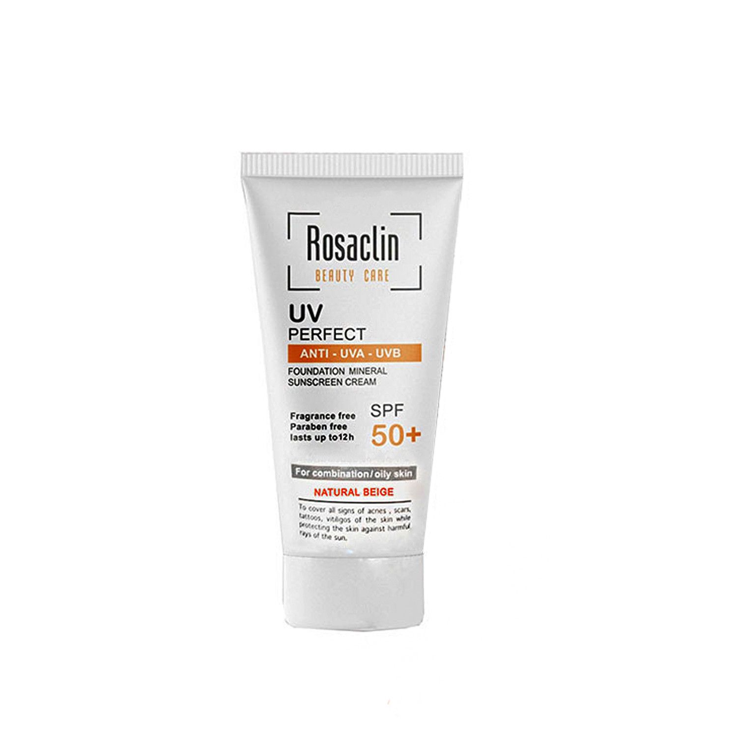 کرم ضد آفتاب SPF 50 رزاکلین مناسب پوست های چرب و مختلط حجم 40 میلی لیتر - بژ طبیعی