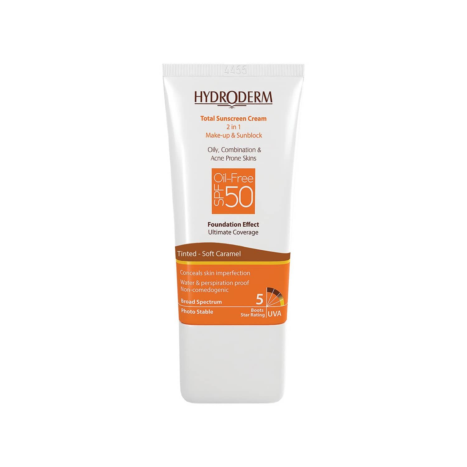 کرم ضد آفتاب فاقد چربی 2In1 هیدرودرم SPF50 حجم 40 میلی لیتر - کاراملی