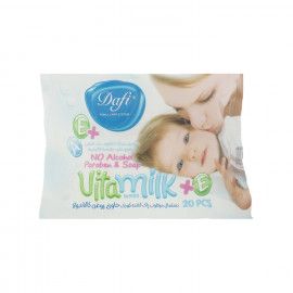 دستمال مرطوب کودک دافی مدل Vita Milk بسته 20 عددی