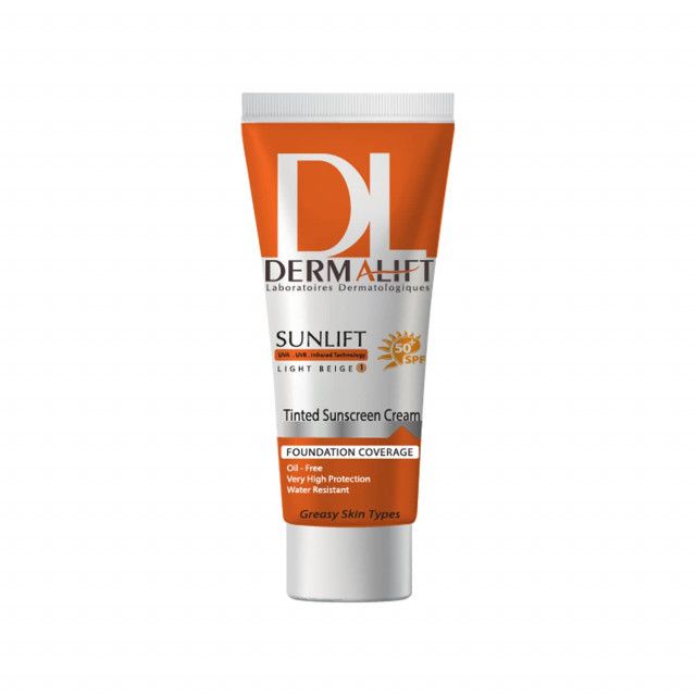 کرم ضد آفتاب SPF50 درمالیفت مناسب پوست چرب شماره 1 حجم 40 میلی لیتر - بژ روشن کرم ضد آفتاب SPF50 درمالیفت مناسب پوست چرب شماره 1 حجم 40 میلی لیتر - بژ روشن