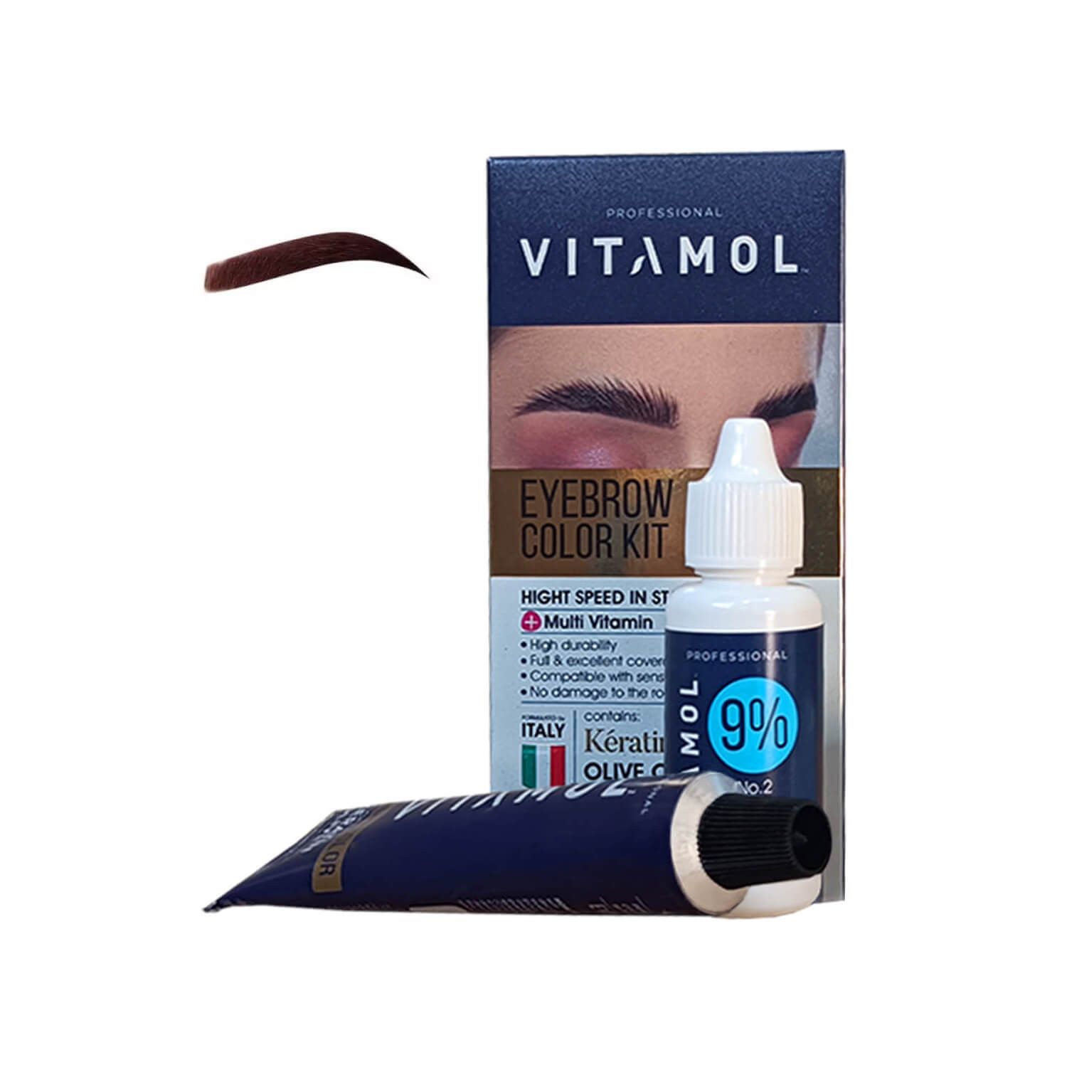 کیت رنگ ابرو ویتامول شماره CH1 مجموعه 3 عددی
