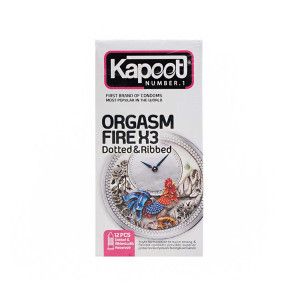 کاندوم کاپوت مدل Orgasm Fire X3 بسته 12 عددی
