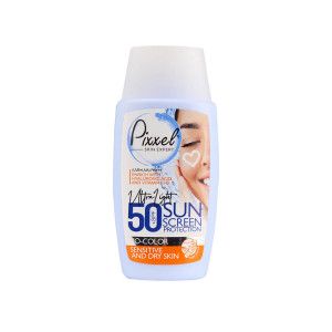 کرم ضد آفتاب پیکسل SPF 50 مناسب پوست های خشک تا نرمال و حساس حجم 50 میلی لیتر - بی رنگ