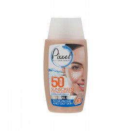 کرم ضد آفتاب پیکسل SPF 50 مناسب پوست های چرب، جوش دار و مختلط حجم 50 میلی لیتر - بژ طبیعی