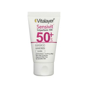 کرم ضد آفتاب SPF 50 ویتالیر مناسب پوست حساس حجم 40 میلی لیتر - بی رنگ