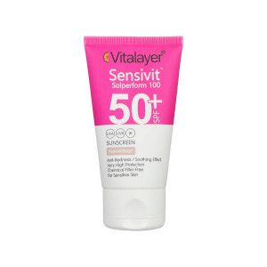 کرم ضد آفتاب SPF 50 ویتالیر مناسب پوست حساس حجم 40 میلی لیتر - بژ طبیعی