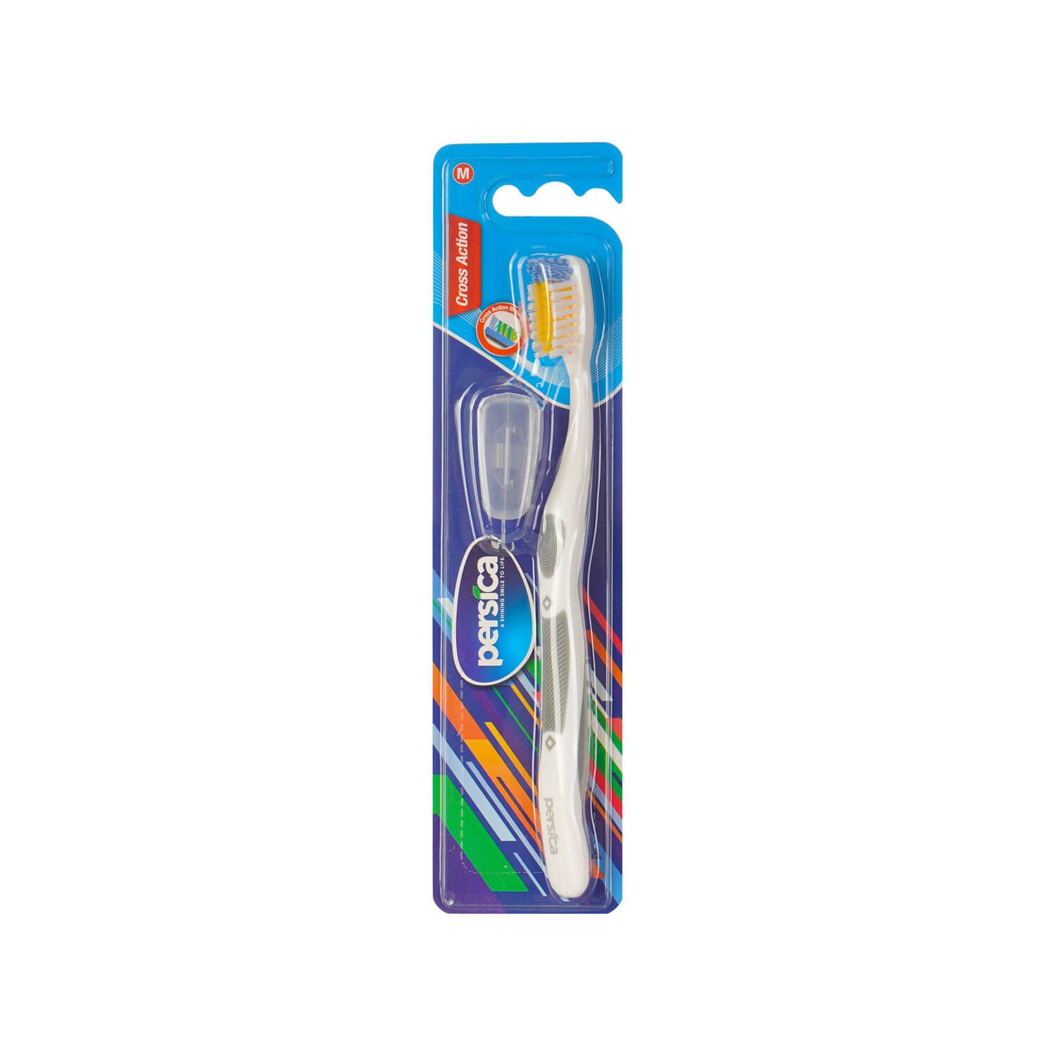 مسواک پرسیکا مدل Cross Action با برس متوسط کد P319 - طوسی