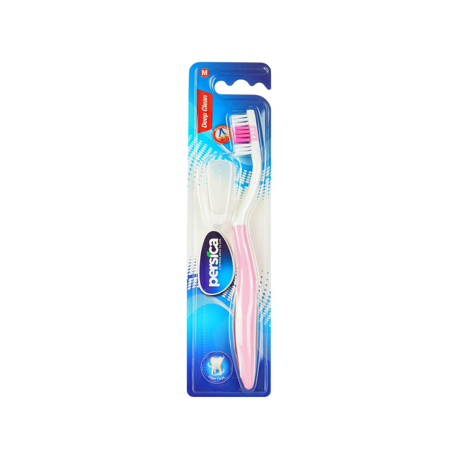 مسواک پرسیکا مدل Deep Clean با برس متوسط کد P318 - صورتی