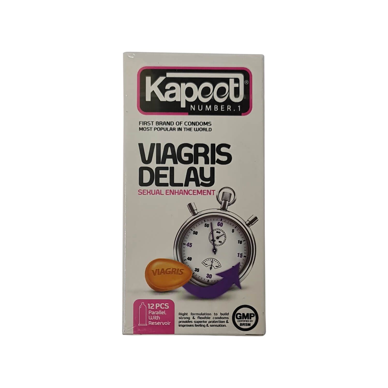 کاندوم تاخیری کاپوت مدل Viagris Delay بسته 12 عددی