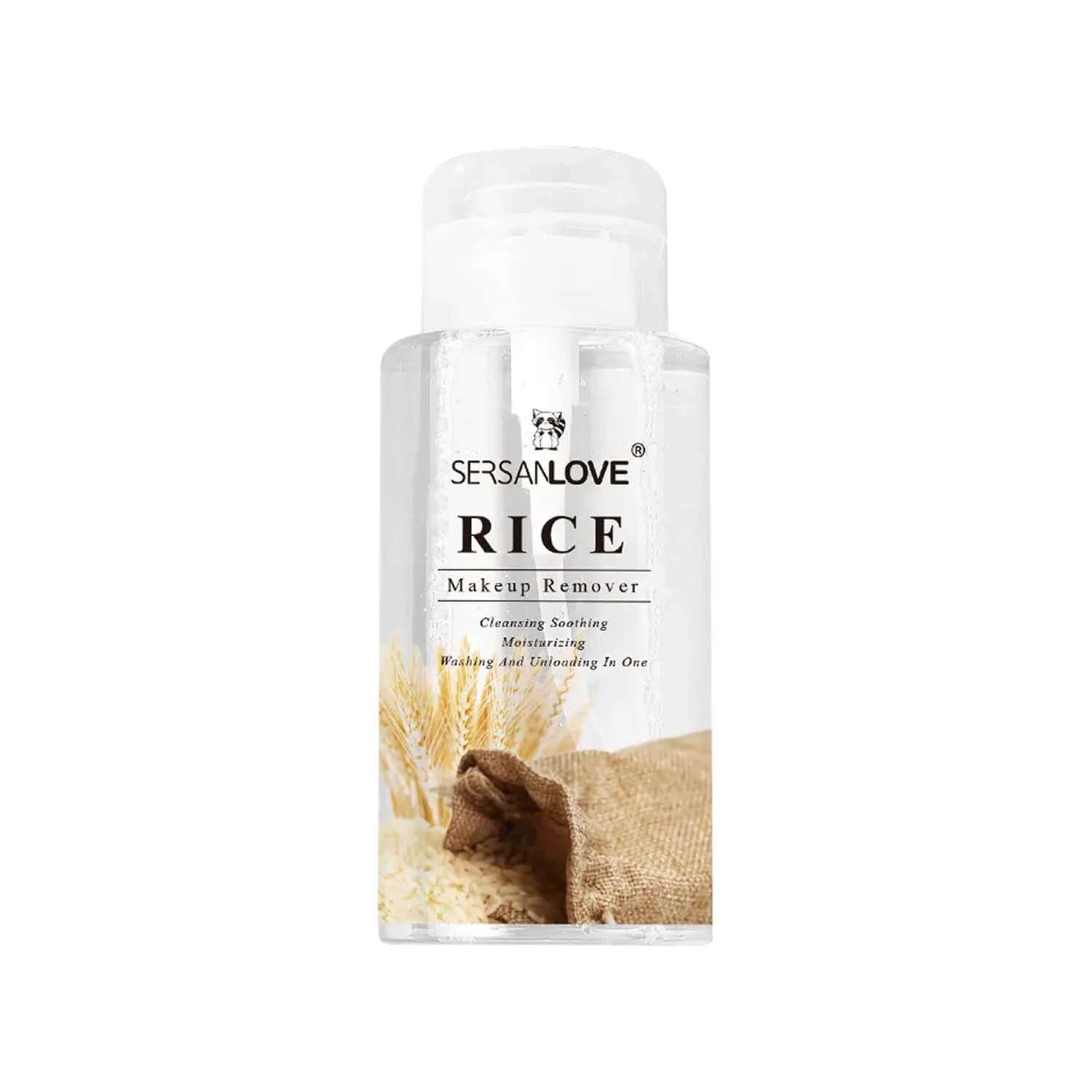 مایع پاک کننده آرایش صورت سرسان لاو مدل Rice حجم 300 میلی لیتر