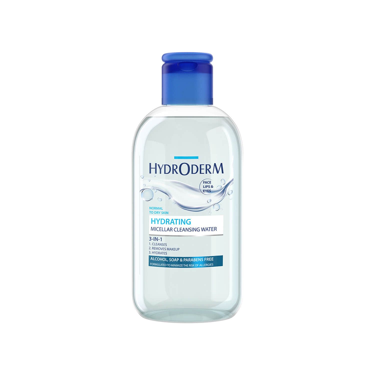 میسلار واتر 3 در 1 هیدرودرم مدل Hydrating مناسب پوست نرمال تا خشک حجم 250 میلی لیتر