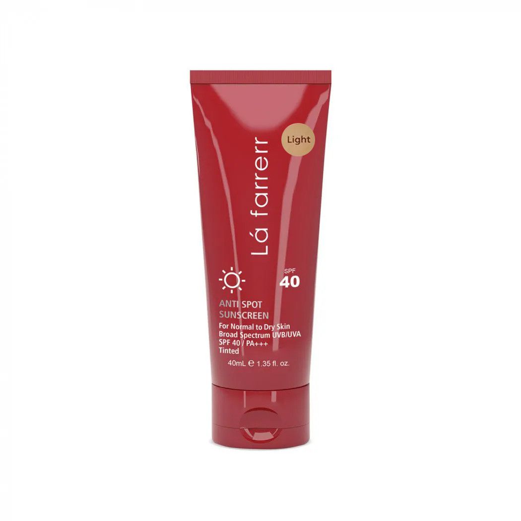 کرم ضد آفتاب و ضد لک SPF 40 لافارر مناسب پوست های خشک و معمولی حجم 40 میلی لیتر - روشن