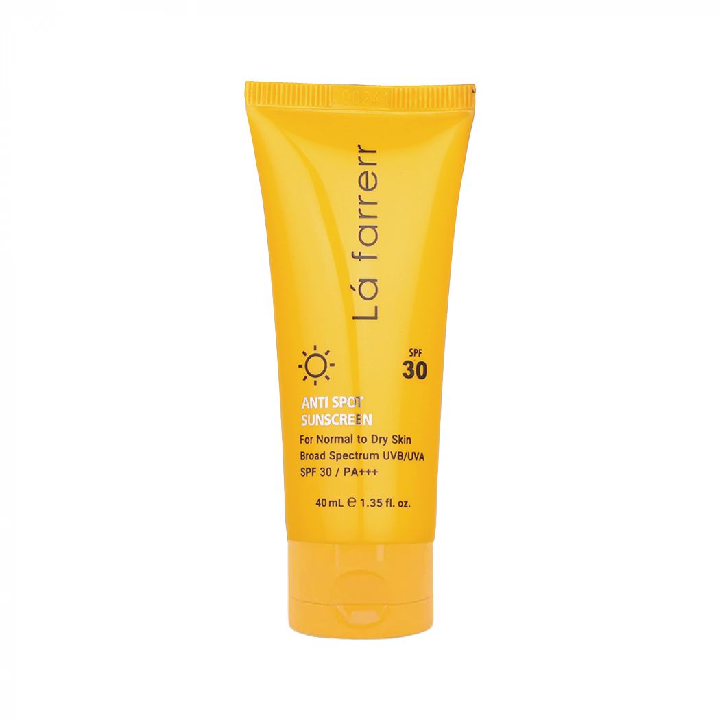 کرم ضد آفتاب و ضد لک SPF30 لافارر مناسب پوست خشک و معمولی حجم 40 میلی لیتر - بی رنگ