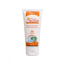 کرم ضد آفتاب مدیسان SPF30 مناسب پوست های معمولی و خشک حجم 50 میلی لیتر - بی رنگ